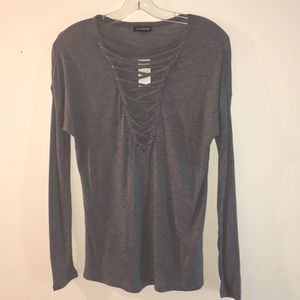 NWT Express Grey Long Sleeve Size XS